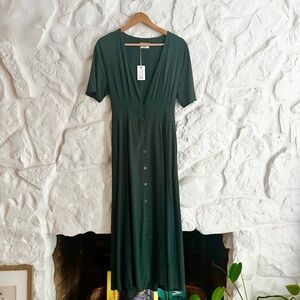 Marine Layer Isabella Green Gables Midi Dress